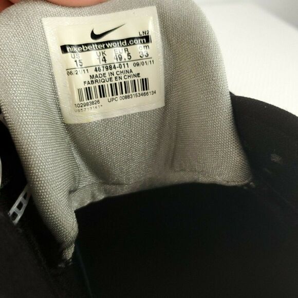 New Nike Shox Gamer Baseball Cleats Metal Blk/Wte main image 4